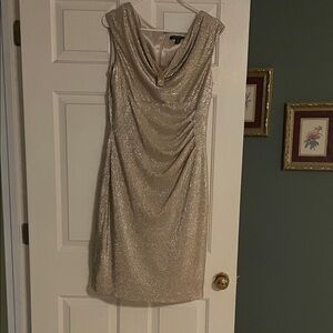 Ralph Lauren Black Label Gold Midi Dress